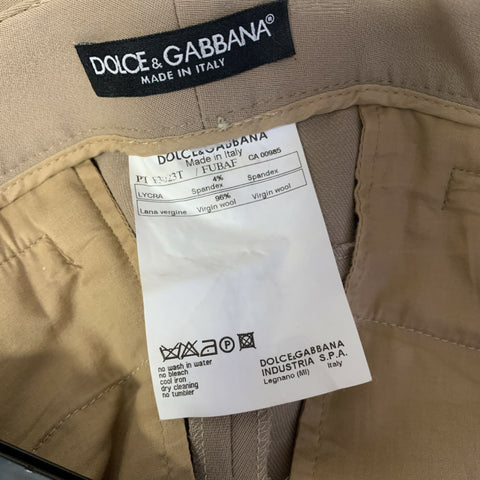 DOLCE & GABBANA Size 36 Khaki Wool Blend Dress Pants