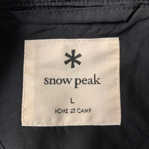 SNOW PEAK Size L Black Cotton & Nylon Anorak Pullover