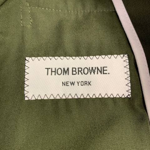 THOM BROWNE Size XS Green Olive Notch Lapel Jacket