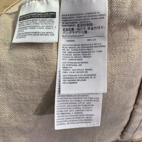 LEVI STRAUSS Size L Tan Cotton Blend Vintage Fit Trucker Jacket