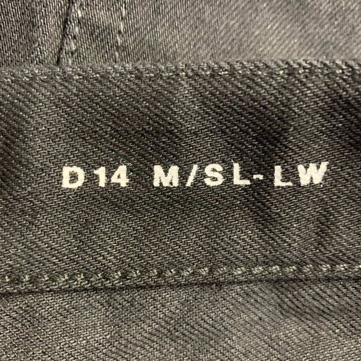 SAINT LAURENT Size 31 Black Denim Straight Slim Five Pockets Jeans