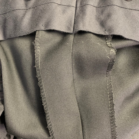 POLO by RALPH LAUREN Size 46 Black Virgin Wool Peak Lapel Tuxedo