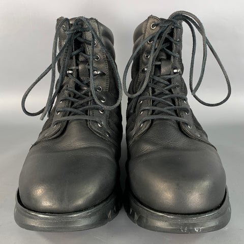POLO by RALPH LAUREN Size 11 Black Mixed Fabrics Leather Suede Hike Boots
