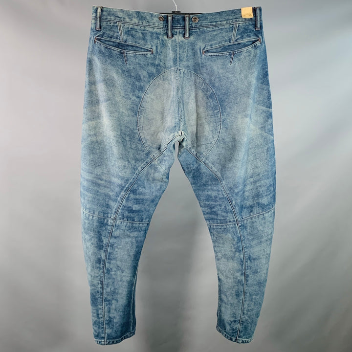 RRL by RALPH LAUREN Size 36 Blue Cotton Cropped Cocoon Jeans