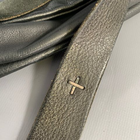 M.A+ Size One Size Black Solid Leather Shoulder Bag