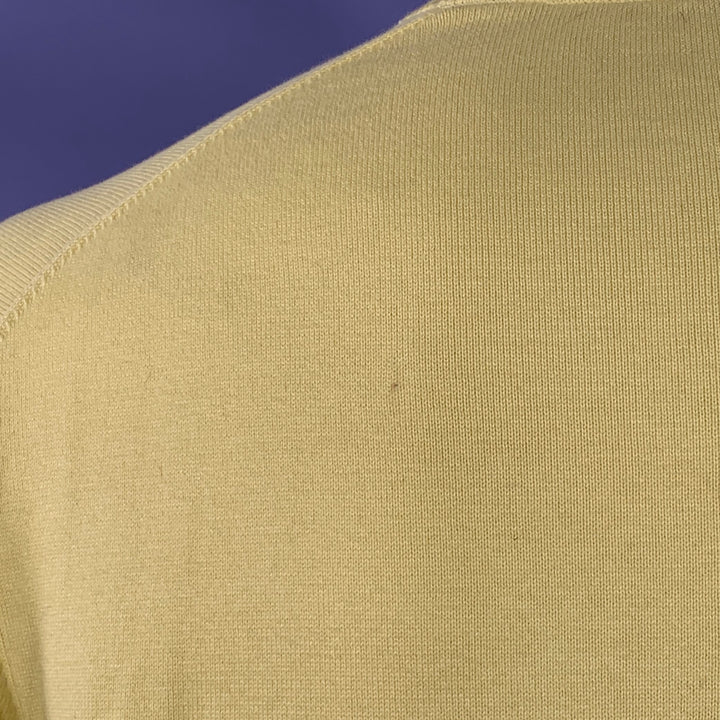 MR TURK Size XL Yellow Green Navy Ombre Cotton V-Neck Pullover