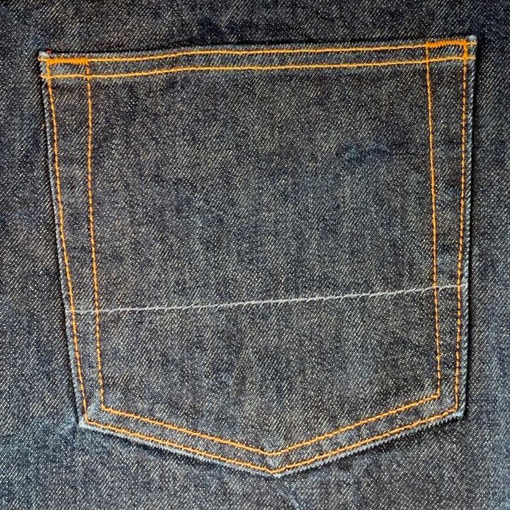 GUSTIN Size 40 Blue Twill Cotton Straight Selvedge Jeans