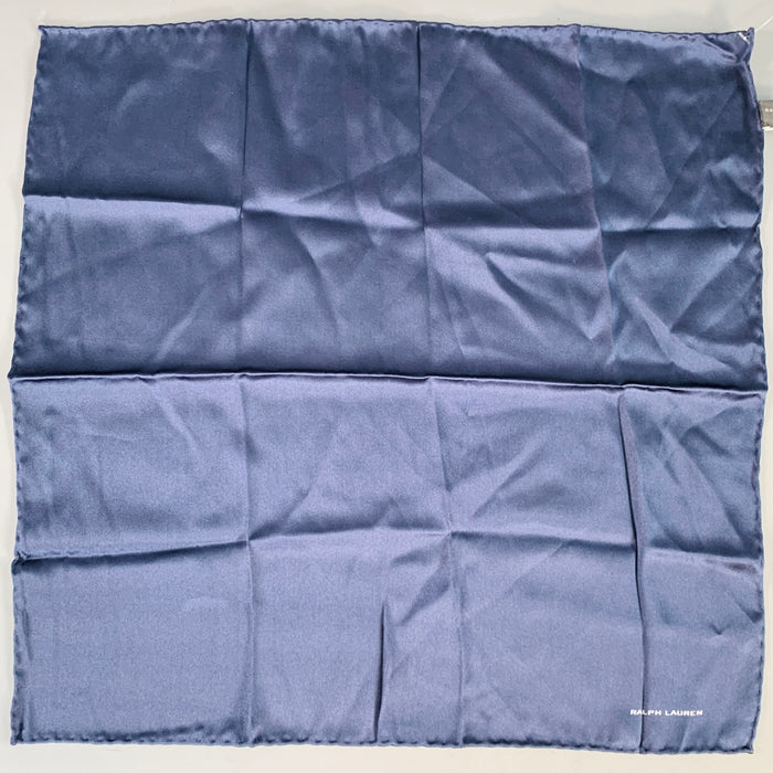 RALPH LAUREN Navy Silk Pocket Square