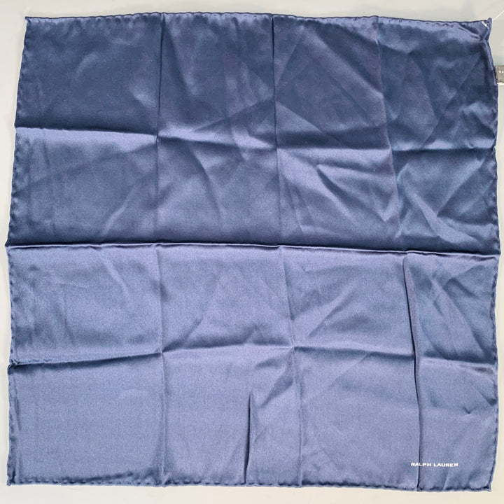 RALPH LAUREN Navy Silk Pocket Square