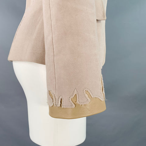 PHILOSOPHY di ALBERTA FERRETTI Size S Dusty Pink Velvet Single Breasted Jacket Blazer