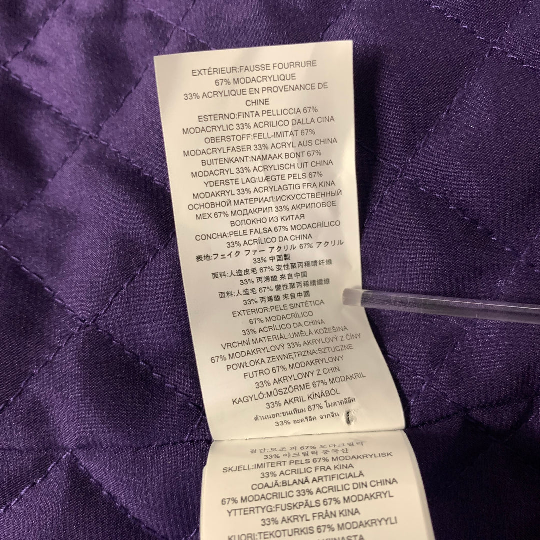 MICHAEL by MICHAEL KORS Size S Purple Faux Fur Modacrylic Blend Coat