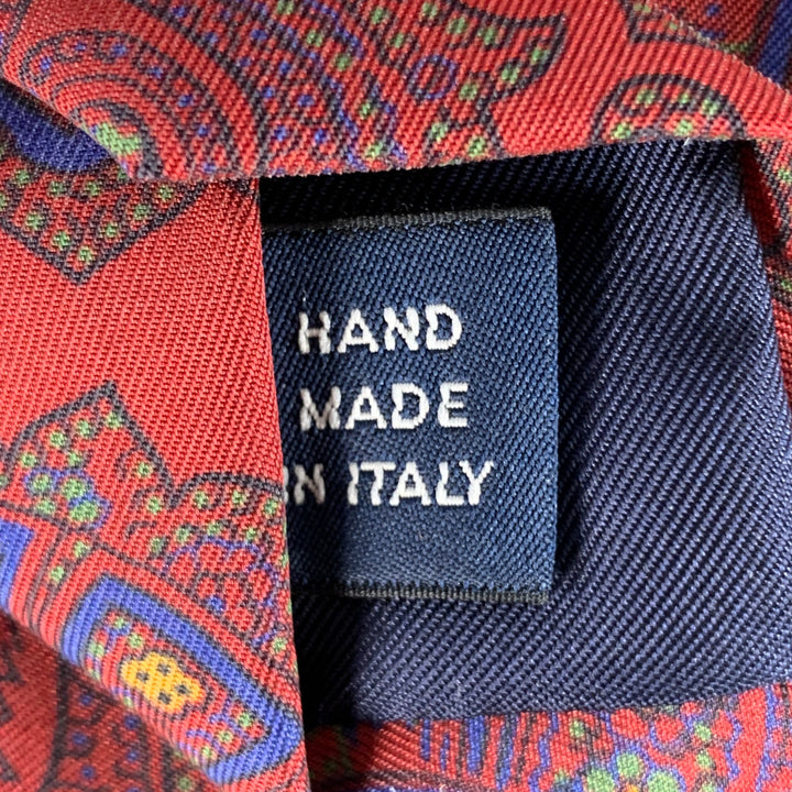 POLO by RALPH LAUREN Burgundy Multi Color Paisley Silk Twill Tie