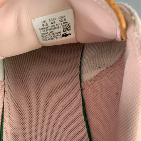 LACOSTE Size 10.5 Pink Camel Leather Sneakers