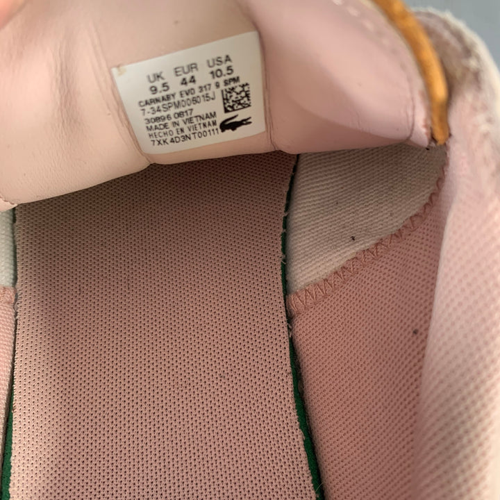 LACOSTE Size 10.5 Pink Camel Leather Sneakers
