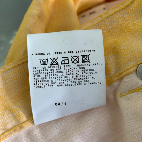 VERSUS by GIANNI VERSACE Vintage Size 32 Yellow Cotton Blend Pants