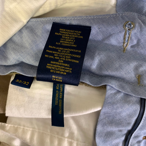 RALPH LAUREN Size 32 Brown Khaki Solid Linen Flat Front Dress Pants