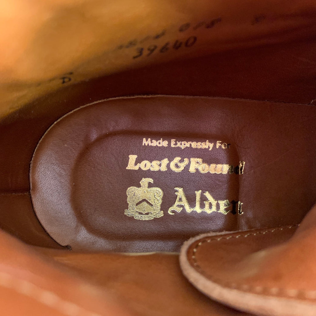 ALDEN Size 10 Brown Leather Lace Up Boots
