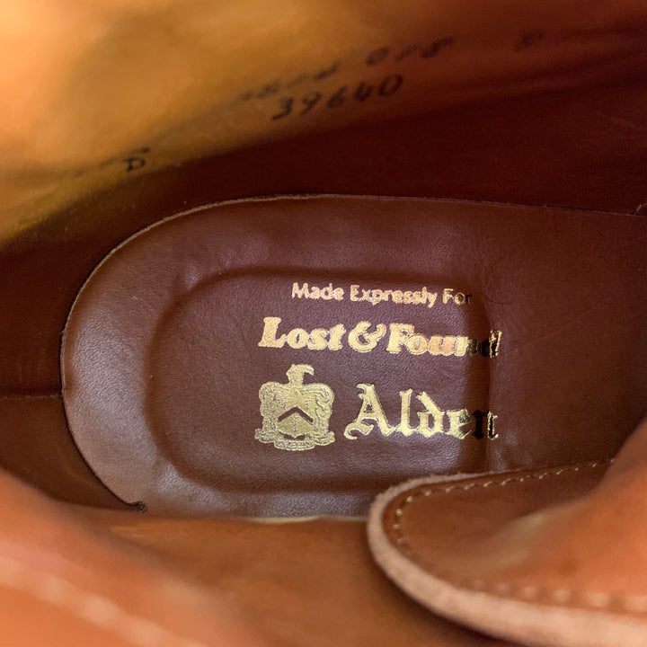 ALDEN Size 10 Brown Leather Lace Up Boots