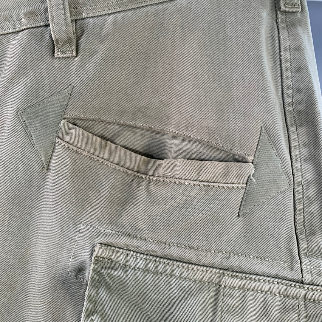 DEPARTMENT FIVE Size 34 Olive Cotton Cargo Jeans