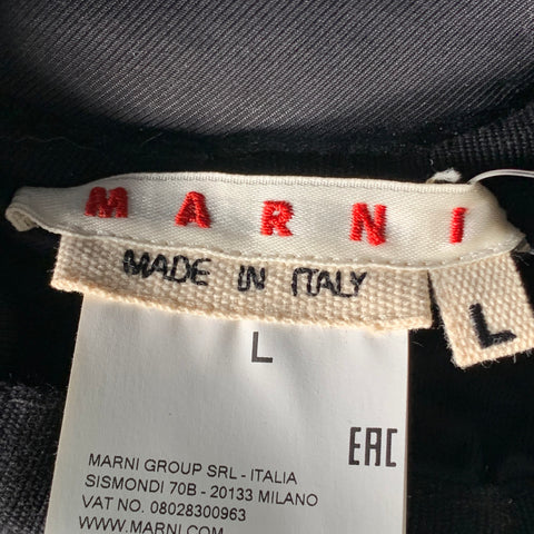 MARNI Size L Camel Acrylic Blend Faux Fur Bucket Hat