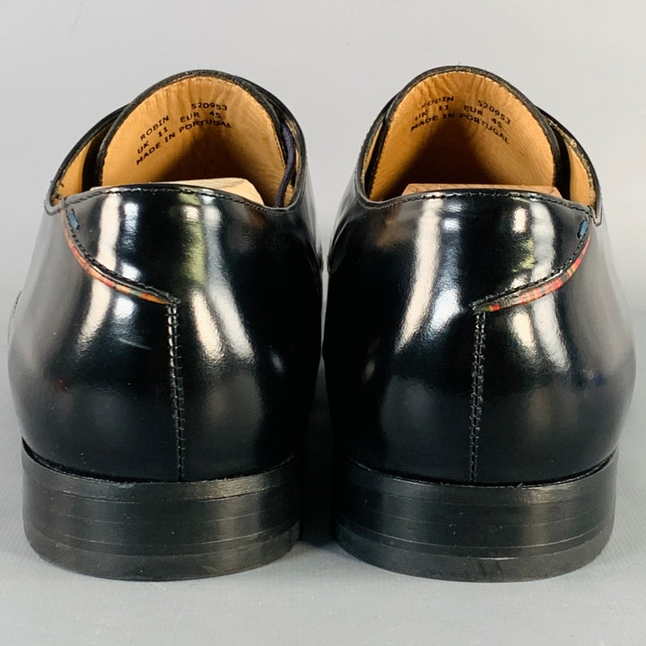 PS by PAUL SMITH Size 12 Robin Black Leather Cap Toe Lace-Up Shoes