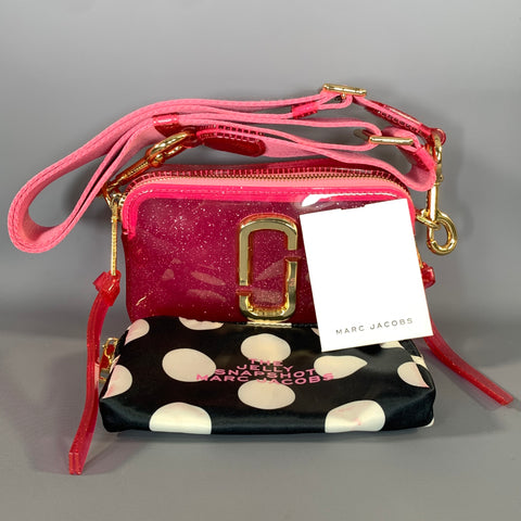 MARC JACOBS Pink Gold Glitter PVC Shoulder Bag