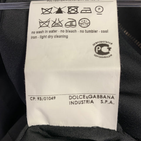 D&G by DOLCE & GABBANA Size 6 Black Crepe Back Zip Dress