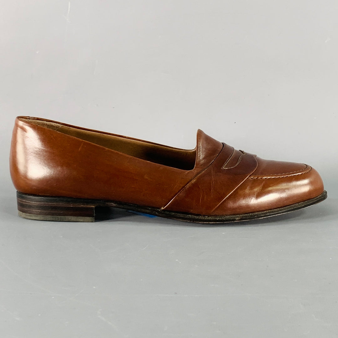 BALLY Size 8 Brown Penny Loafers
