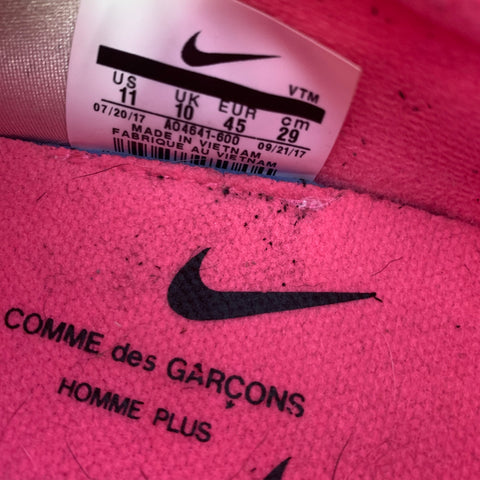 COMME des GARCONS HOMME PLUS Size 11 Pink White Color Block Nylon Sneakers