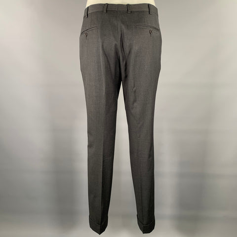 ERMENEGILDO ZEGNA Size 32 Charcoal Wool Slim Fit Dress Pants
