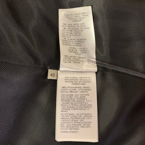 BOTTEGA VENETA Size 4 Yellow Wool Polyamide Chain Stitch Blazer