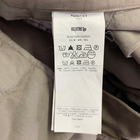 VALENTINO Size 36 Khaki Cotton Zip Fly Casual Pants