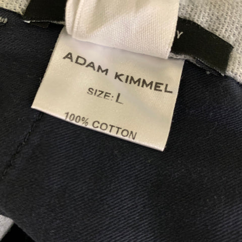 ADAM KIMMEL Size L Grey Cotton Flat Front Casual Pants