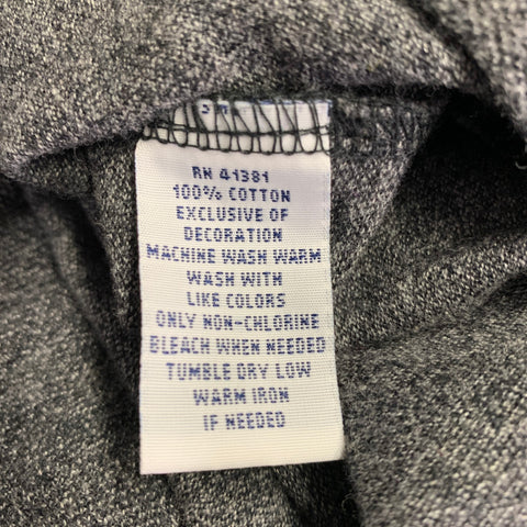 POLO by RALPH LAUREN Size M Grey Charcoal Heather Cotton Half Placket Polo