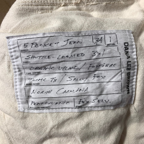 DANA LEE BROWN Size L Cream Cotton Pants