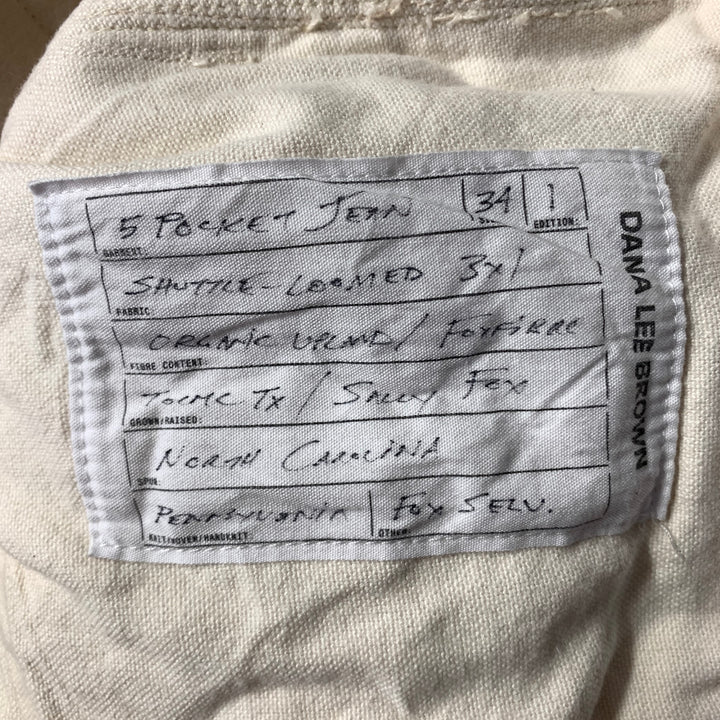 DANA LEE BROWN Size L Cream Cotton Pants