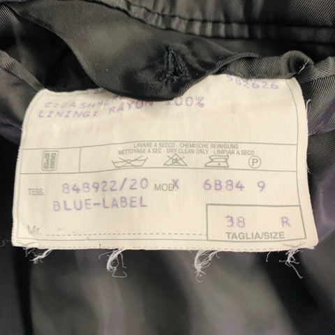 RALPH LAUREN Size 38 Regular Black Cashmere Double Breasted Sport Coat