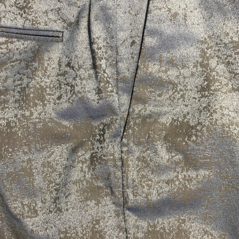 Pantalon habillé JOHN VARVATOS taille 32 en mélange de coton marbré marine et noir, braguette zippée