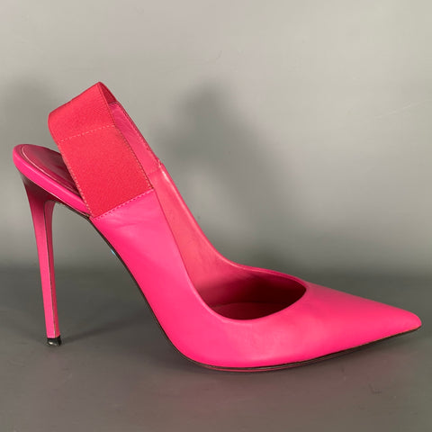 PHILIPPE MODEL Size 7.5 Pink Leather Slingback Pumps