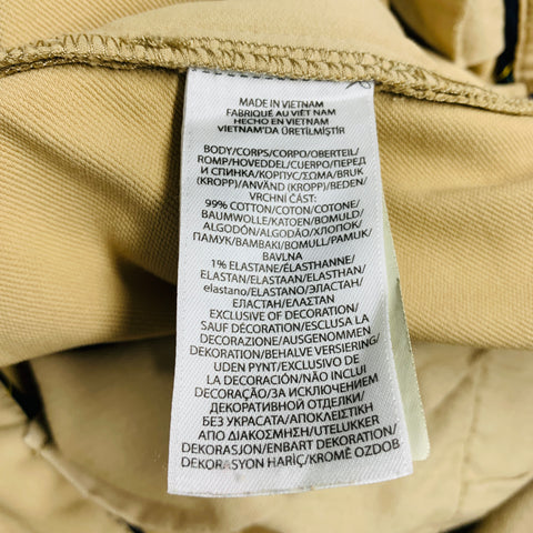 POLO de RALPH LAUREN Talla 38 Pantalón casual de mezcla de algodón beige con 5 bolsillos