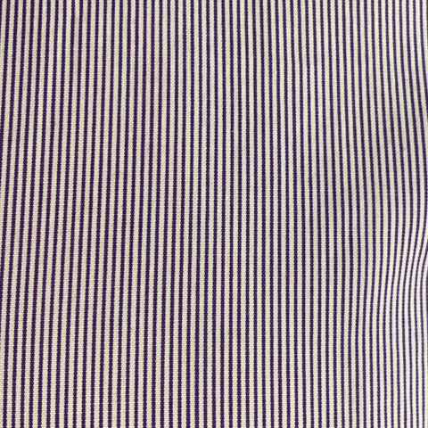 RALPH LAUREN Size M Purple White Stripe Cotton Curved Cutaway Long Sleeve Shirt