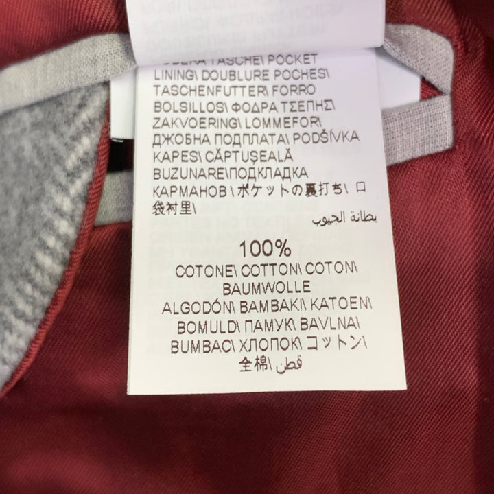 BRUNELLO CUCINELLI Size 38 Grey Herringbone Wool Cashmere Coat