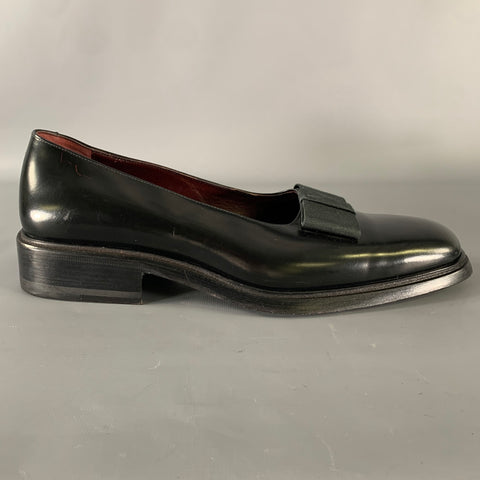 GUCCI Size 9.5 Black Leather Loafer Loafers