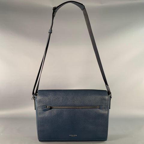 MICHAEL KORS Navy Saffiano Leather Messenger Bag