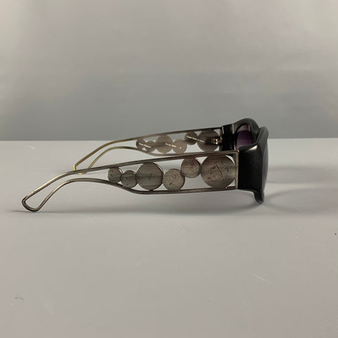 CHRISTIAN ROTH Black Silver Acetate Titanium Sunglasses