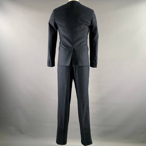 TED BAKER Size 36 Navy Pink Contrast Stitch Polyester Blend Suit