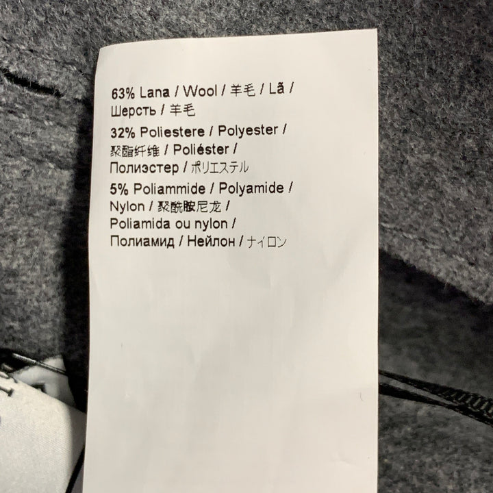 ICEBERG Size 38 Grey Wool Blend Hooded Zip Toggle Coat