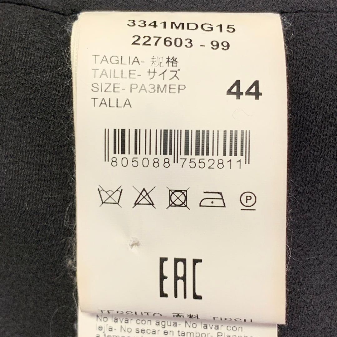 MSGM Size 34 Black Contrast Stitch Wool Blend Notch Lapel Sport Coat