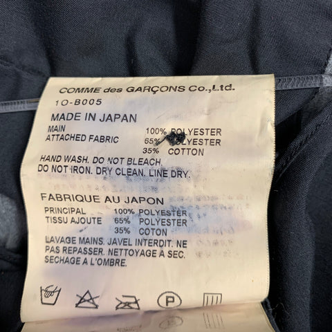 COMME des GARCONS Size S Black Grey Polyester Cotton Mixed Fabrics Shirt