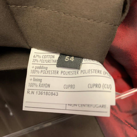 SALVATORE FERRAGAMO Size 44 Brown Cotton Blend Turn Lock Coat